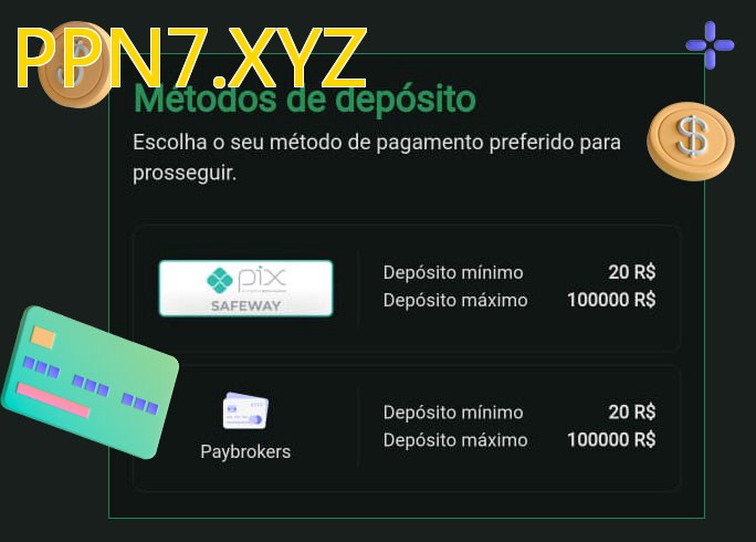 O cassino PPN7.XYZbet oferece uma grande variedade de métodos de pagamento